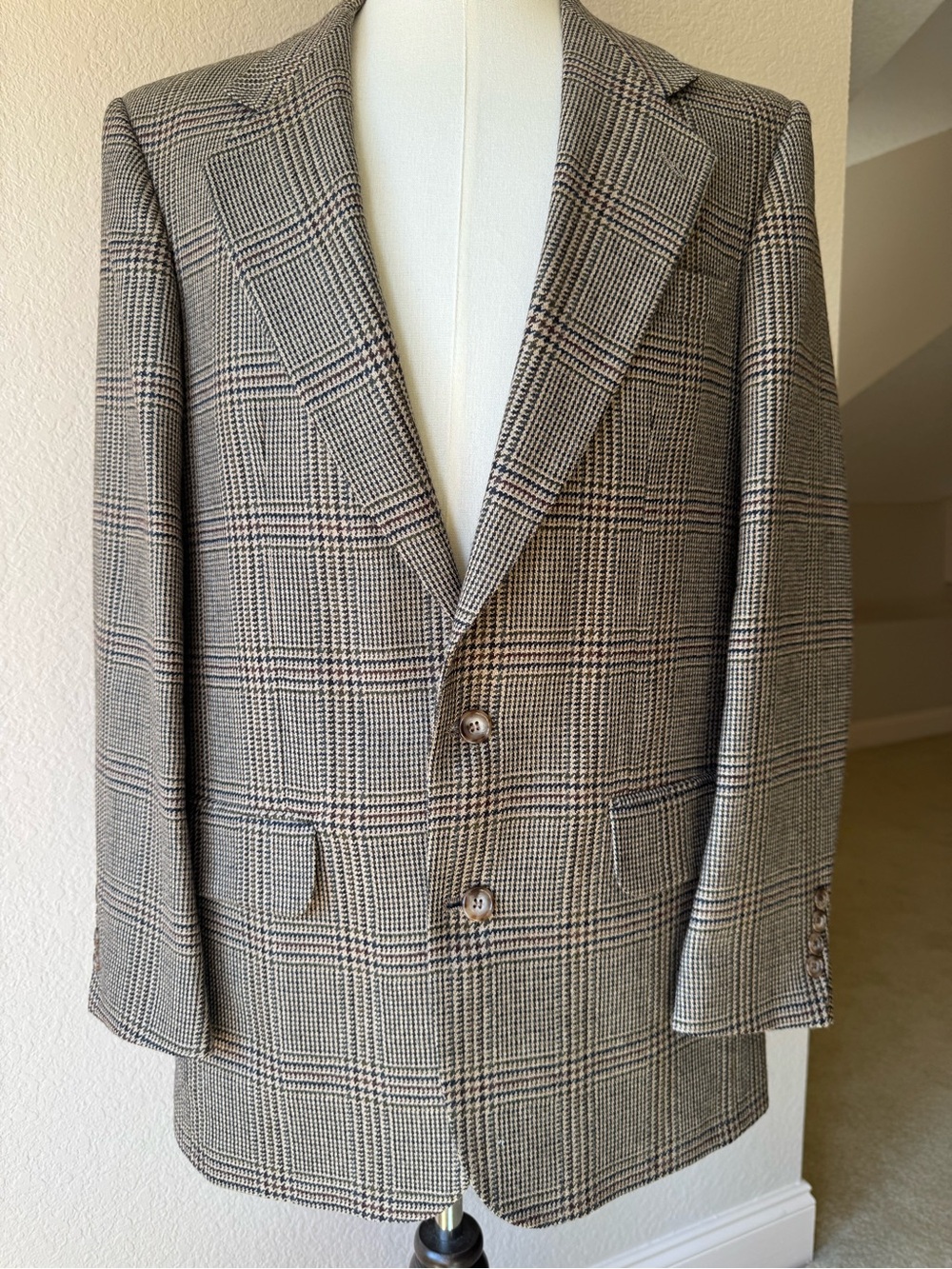 Oscar de la Renta Houndstooth Sport Coat Vintage
